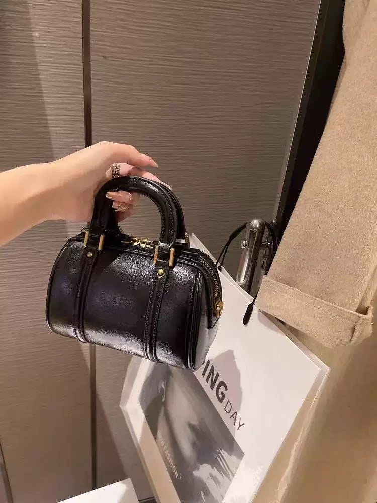 Compact Pillow Boston Bag Top Handle Mini Bag