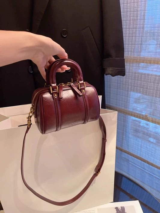 Compact Pillow Boston Bag Top Handle Mini Bag