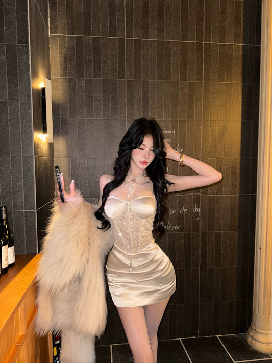 轻奢如梦 贵气感抹胸上衣半身套装 Luxury Dream · Elegant Strapless Top & Skirt Set