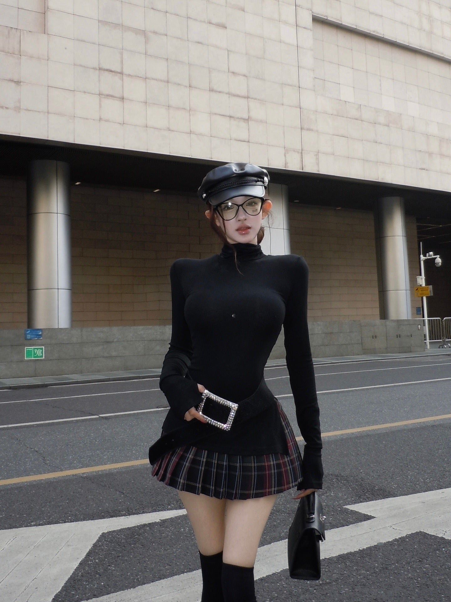 格兰物语 纯欲风长袖格子裙套装 Glen Tale · Pure Desire Long-Sleeve Plaid Dress Set