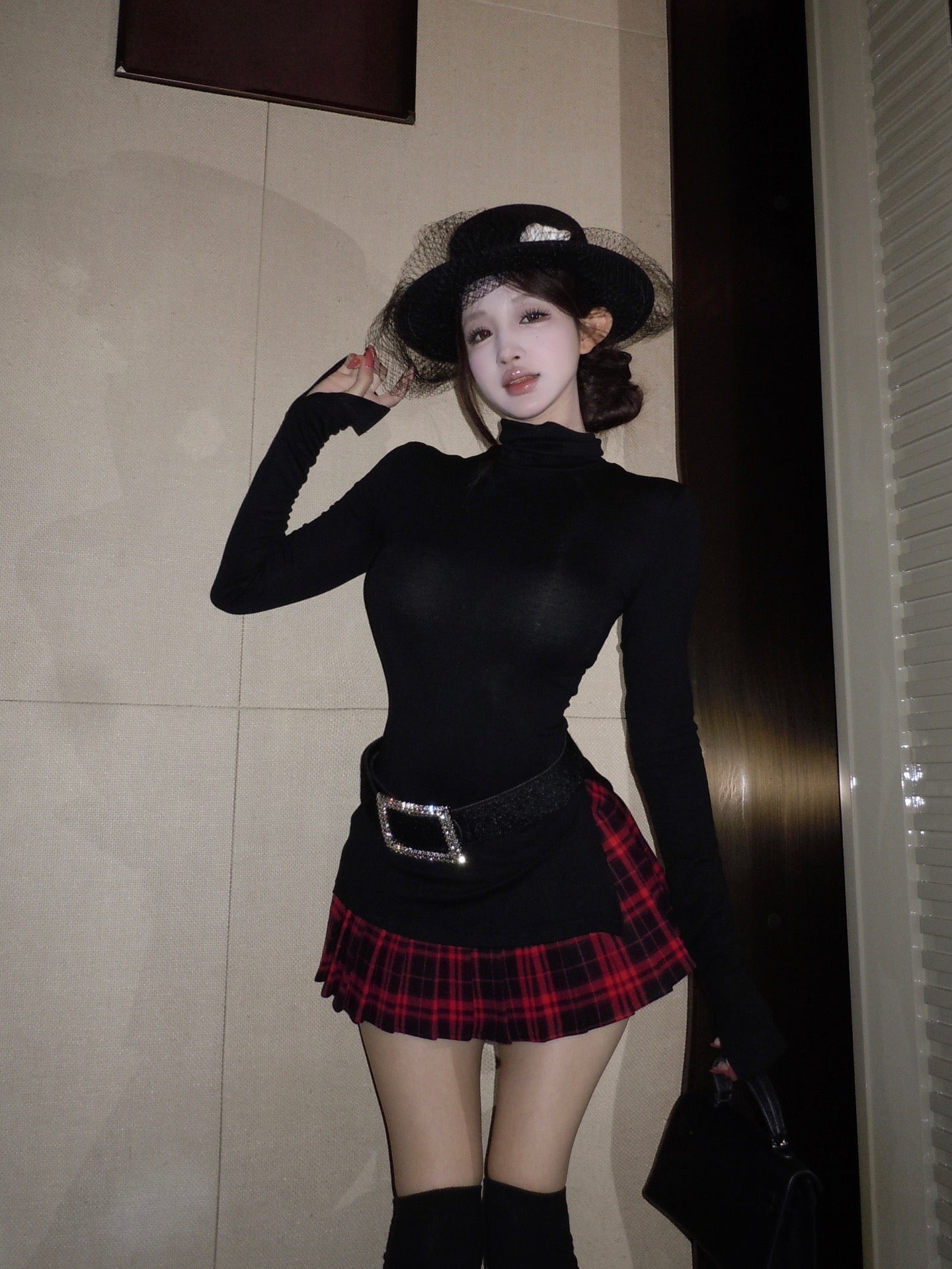 格兰物语 纯欲风长袖格子裙套装 Glen Tale · Pure Desire Long-Sleeve Plaid Dress Set