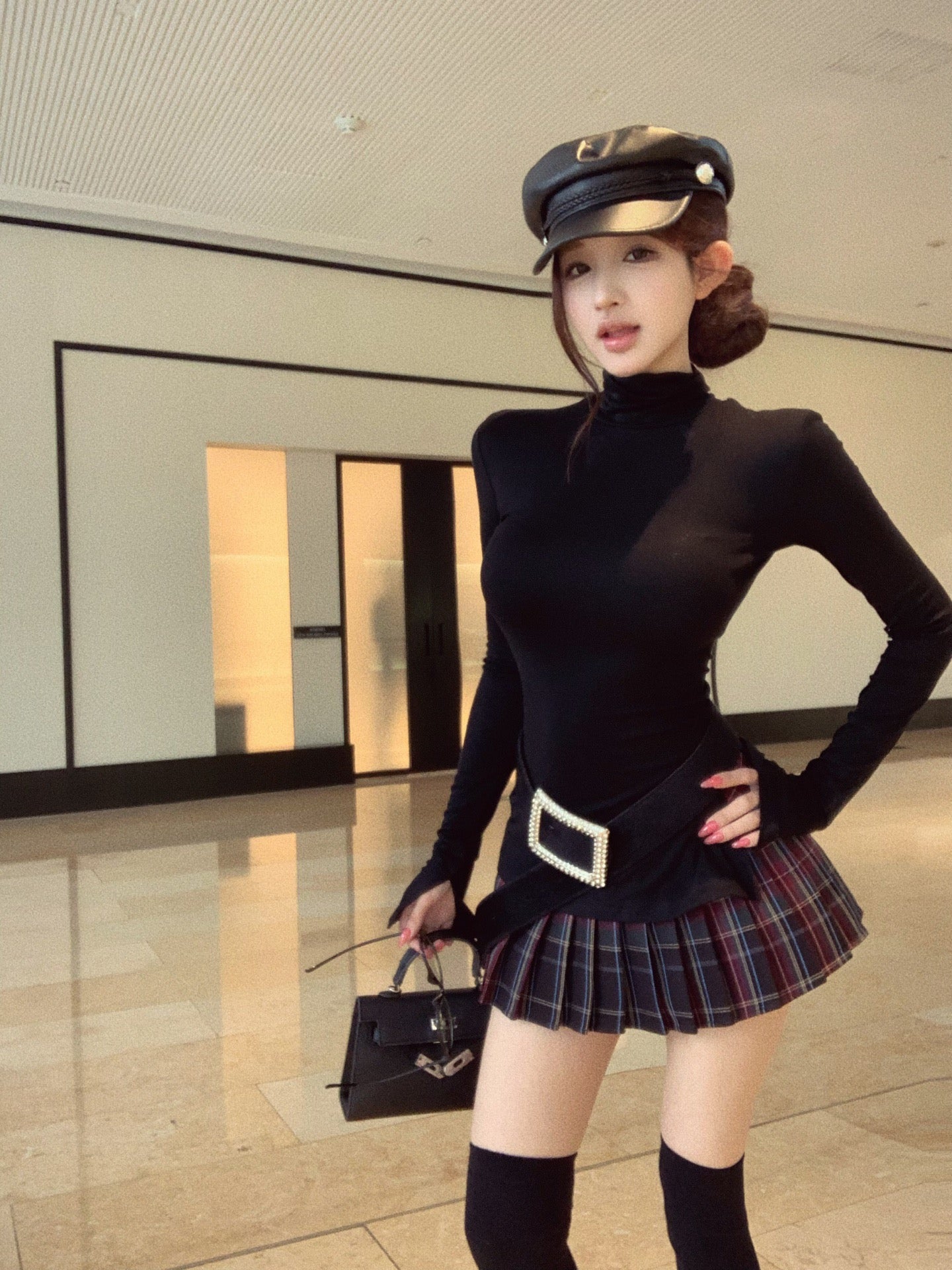 格兰物语 纯欲风长袖格子裙套装 Glen Tale · Pure Desire Long-Sleeve Plaid Dress Set