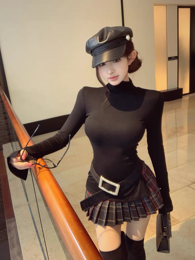 格兰物语 纯欲风长袖格子裙套装 Glen Tale · Pure Desire Long-Sleeve Plaid Dress Set