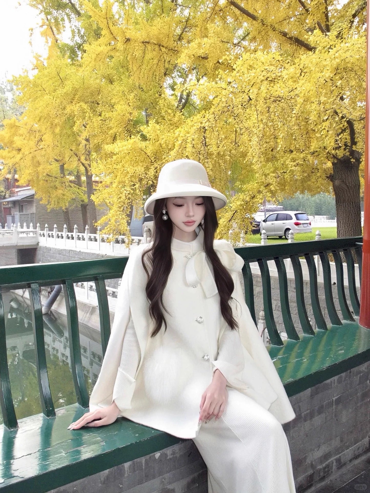 千金斗篷 定制狐狸毛口袋羊毛外套 Heiress Cloak Custom Fox Fur Pocket Wool Coat