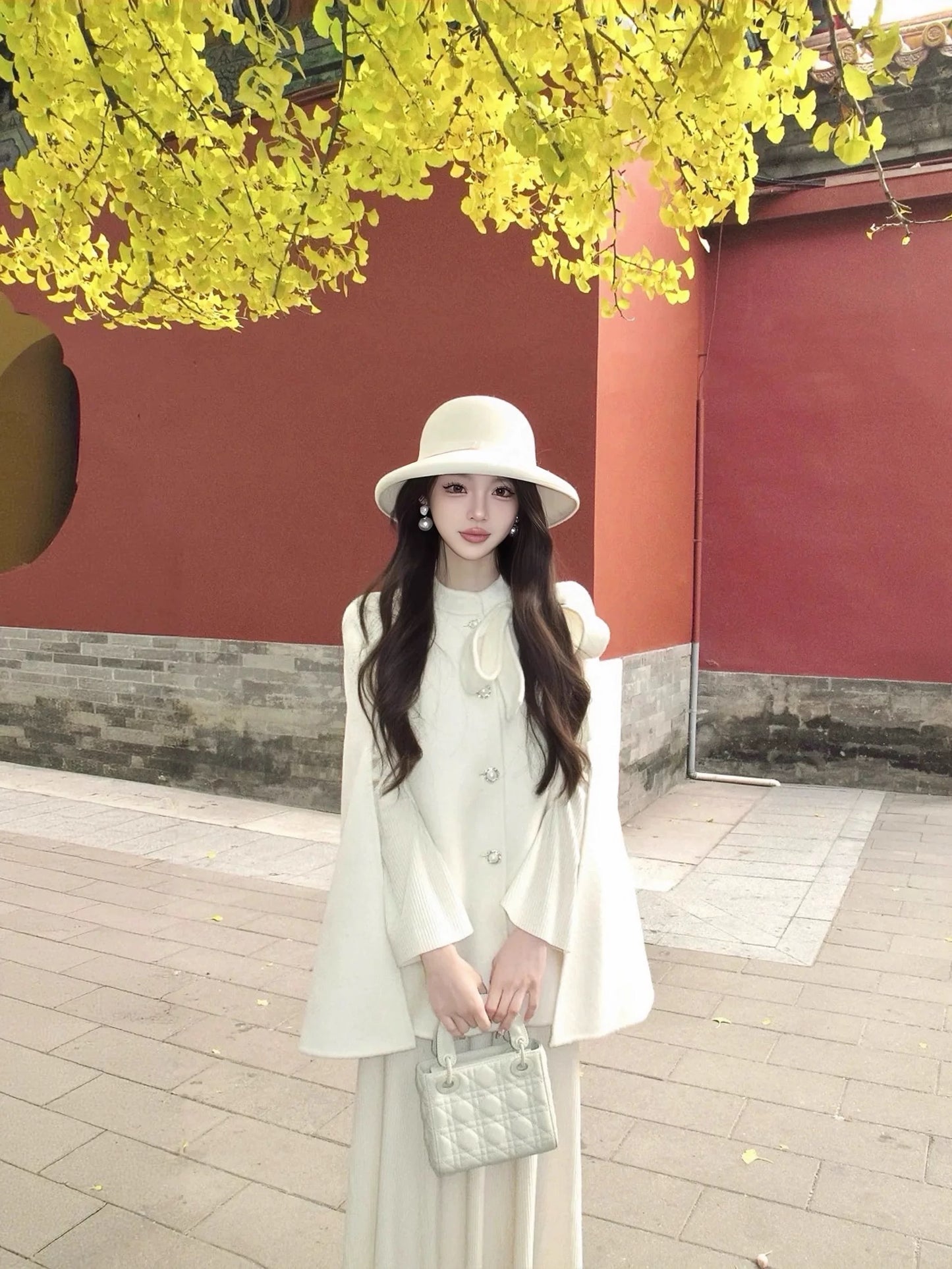 千金斗篷 定制狐狸毛口袋羊毛外套 Heiress Cloak Custom Fox Fur Pocket Wool Coat