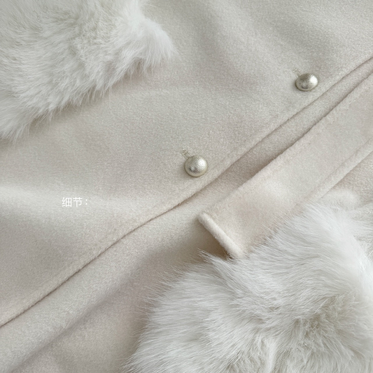 千金斗篷 定制狐狸毛口袋羊毛外套 Heiress Cloak Custom Fox Fur Pocket Wool Coat