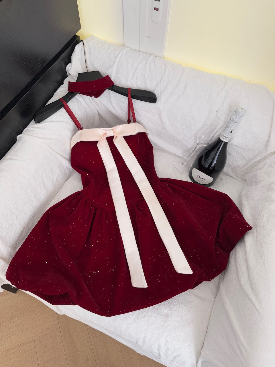 云画的森林 红色抹胸连衣裙 Forest in Clouds Red Strapless Evening Dress