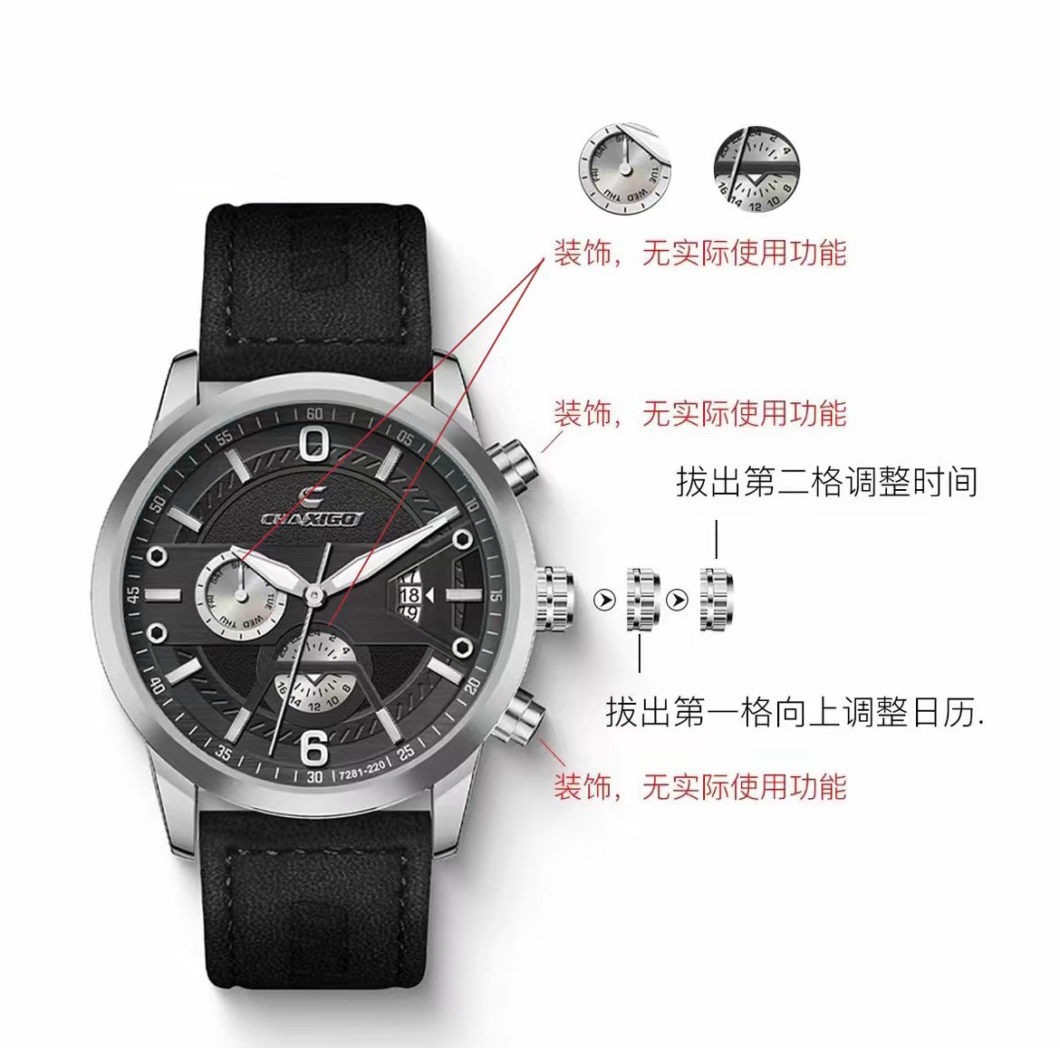 LumeCore X3 Multi-Function Waterproof Quartz Watch