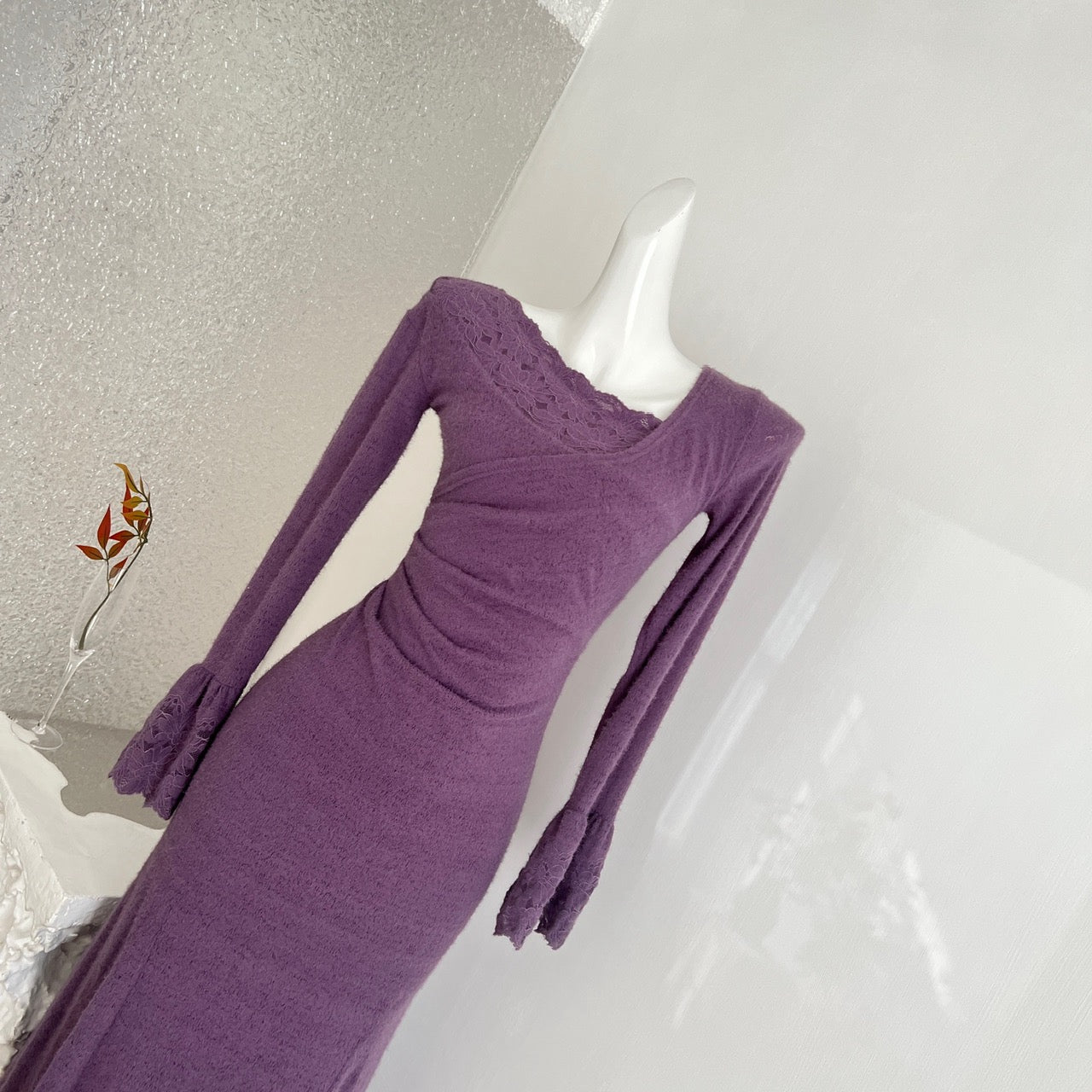 Summer Romance · French Lace Knit Fishtail Dress