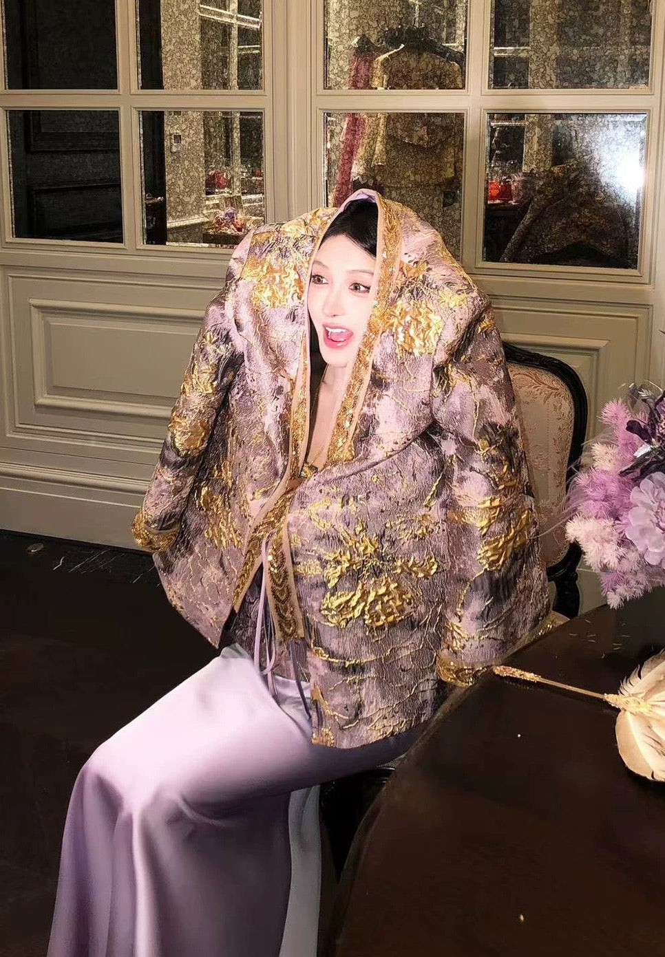 锦绣山河 新中式立体浮雕重工刺绣三件套 Splendid Mountains & Rivers · New Chinese-Style 3D Relief Heavy Embroidery Three-Piece Set