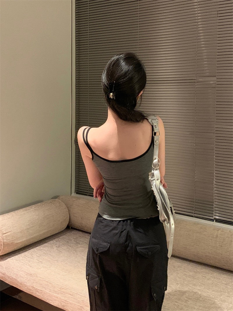 心愿清单 修身百搭双肩带背心上衣 Wishlist Slim Fit Versatile Double-Strap Tank Top