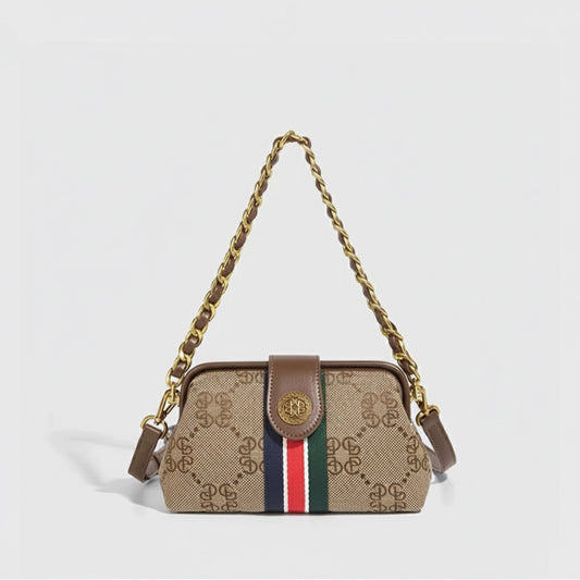 Heritage Grace Timeless Chain Shoulder Bag - Black