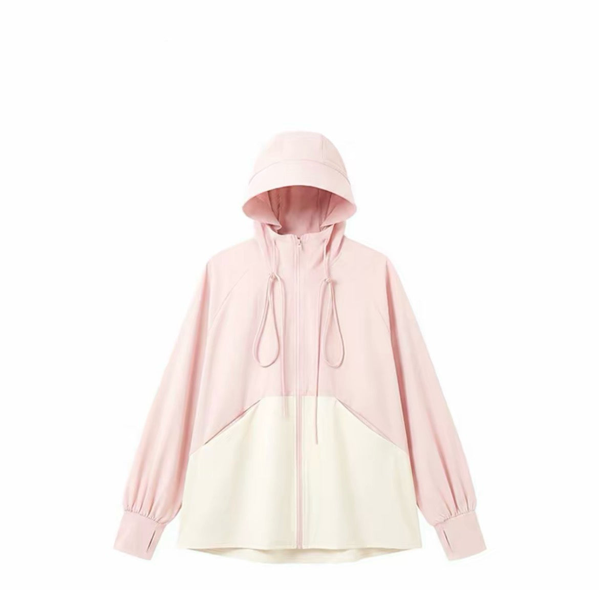 夏日拼色 户外轻薄防晒服连帽外套 Summer Color-Block Lightweight Hooded Sun Protection Jacket