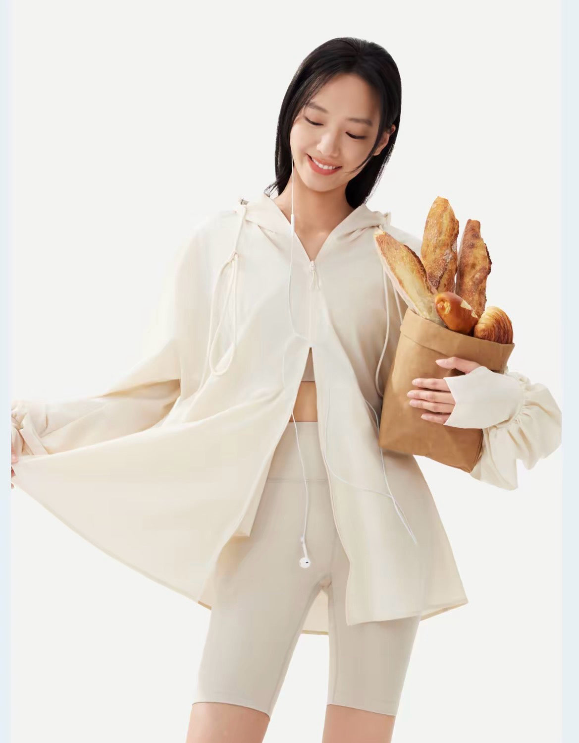 夏日拼色 户外轻薄防晒服连帽外套 Summer Color-Block Lightweight Hooded Sun Protection Jacket
