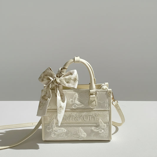 Opal Butterfly Lace-Effect Mini Tote