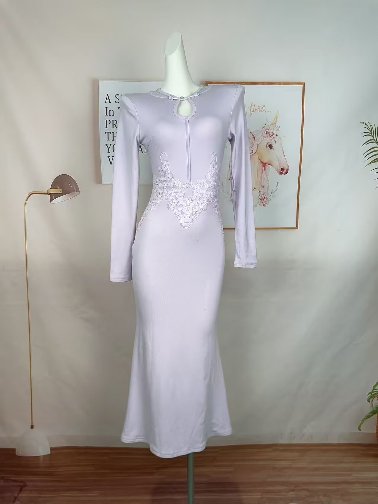 瓷生花 新中式复古盘扣开衫与旗袍连衣裙 Porcelain Blossom New Chinese-Style Vintage Frog-Button Cardigan and Qipao Dress