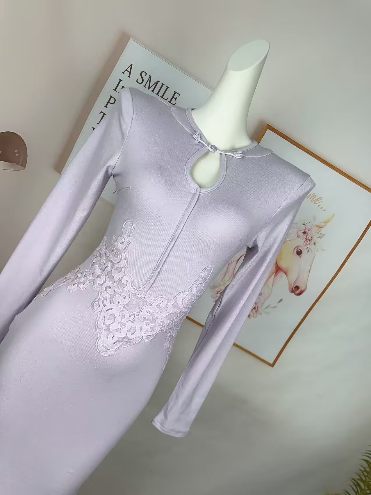 瓷生花 新中式复古盘扣开衫与旗袍连衣裙 Porcelain Blossom New Chinese-Style Vintage Frog-Button Cardigan and Qipao Dress