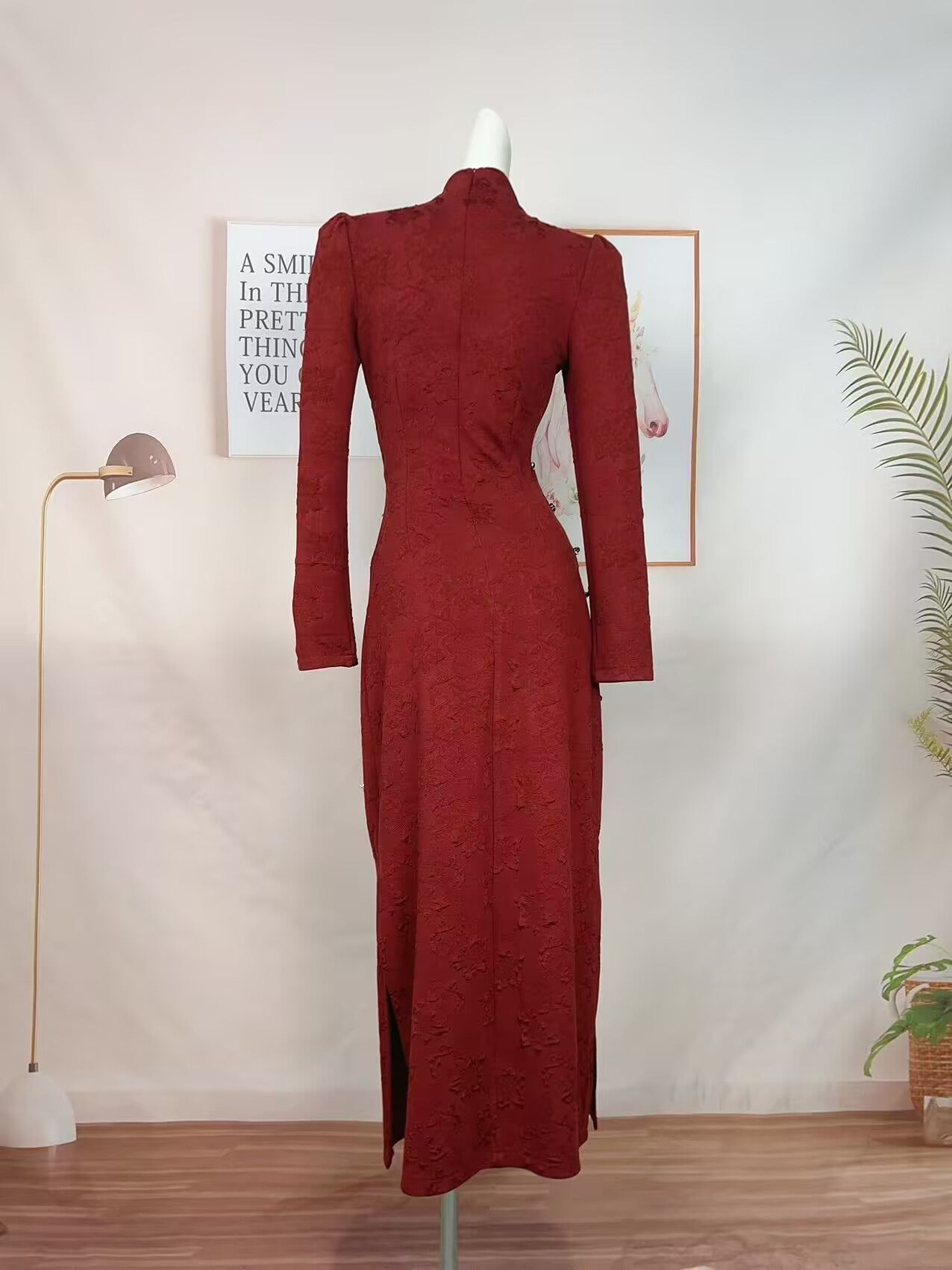 喜相逢 新中式改良旗袍订婚连衣裙 Xiangfeng New Chinese-Style Modernized Qipao Engagement Dress