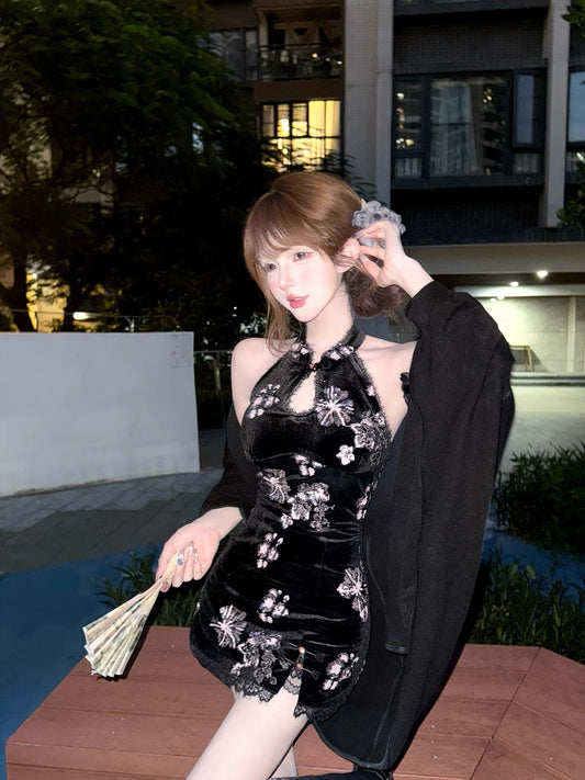 军阀太太 新中式旗袍连衣裙➕开衫 Warlord’s Lady – New Chinese Style Qipao Dress with Cardigan