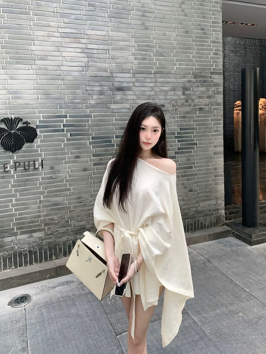 富士气质 奢感小富婆针织斗篷上衣 Fujisan Elegance Luxe Little Rich Lady Knitted Cape Top