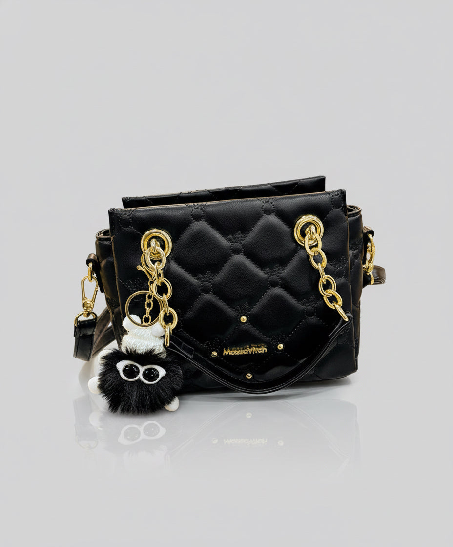 Koa Quilted Shoulder Bag - White