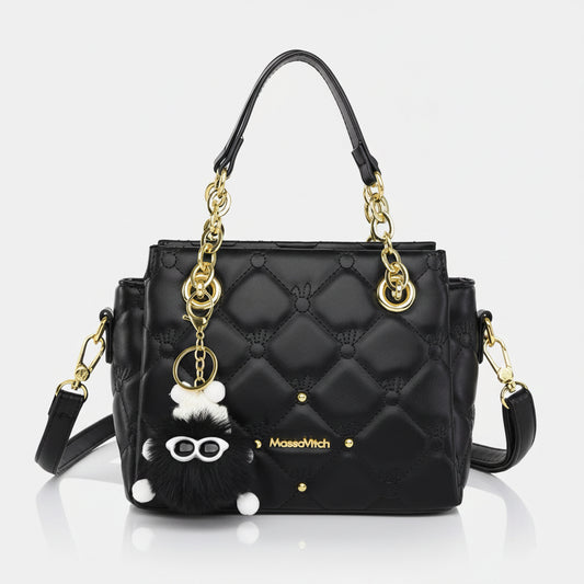 Koa Quilted Shoulder Bag - Black