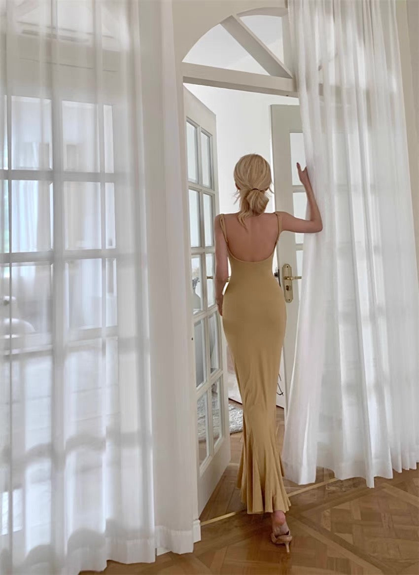 步步生莲 纯欲风修身性感连衣裙 Elegant Seductive Slim-Fit Dress with Pure Desire Aesthetic