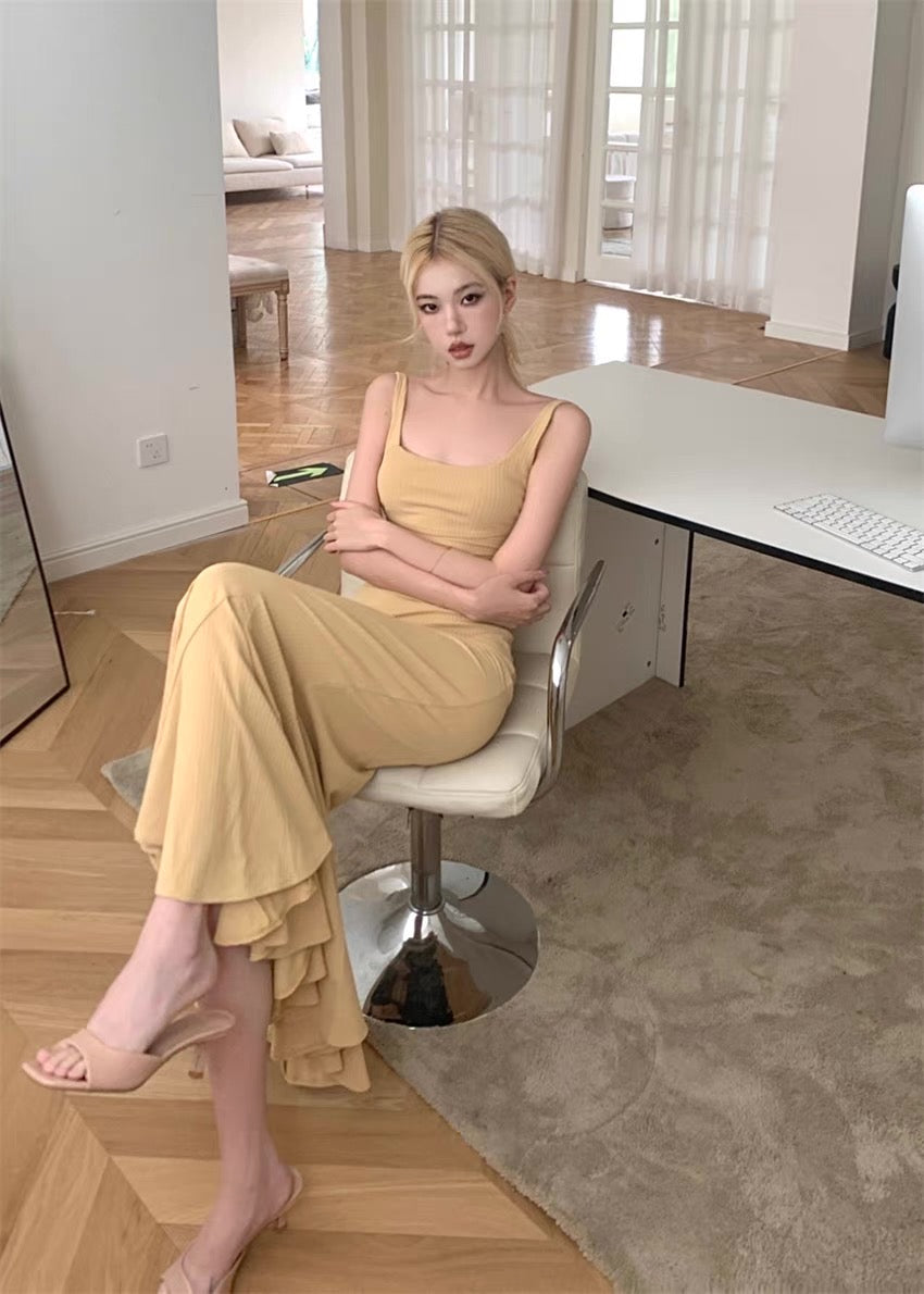 步步生莲 纯欲风修身性感连衣裙 Elegant Seductive Slim-Fit Dress with Pure Desire Aesthetic