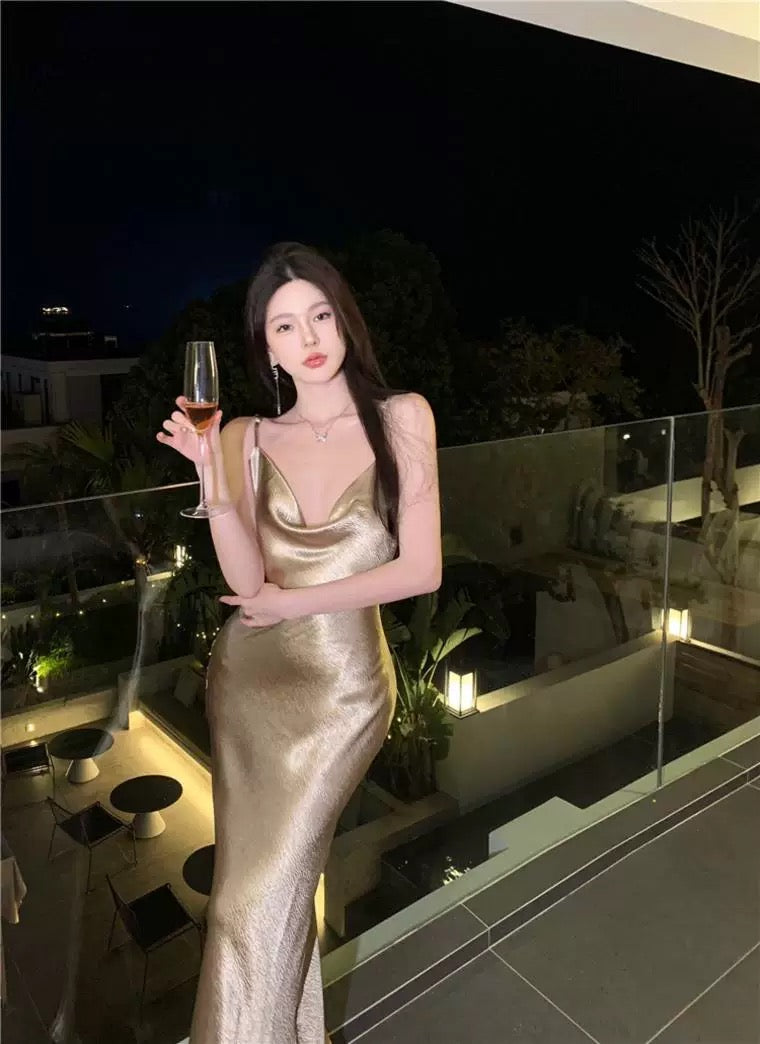 纸醉金迷 气质名媛露背小礼裙 Glamorous Socialite Backless Cocktail Dress
