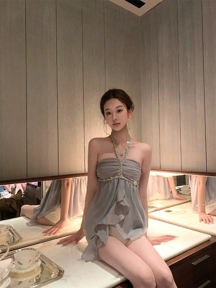 银河痕迹 手工钉钻绝美上衣 Galaxy Traces – Stunning Hand-Embellished Rhinestone Top
