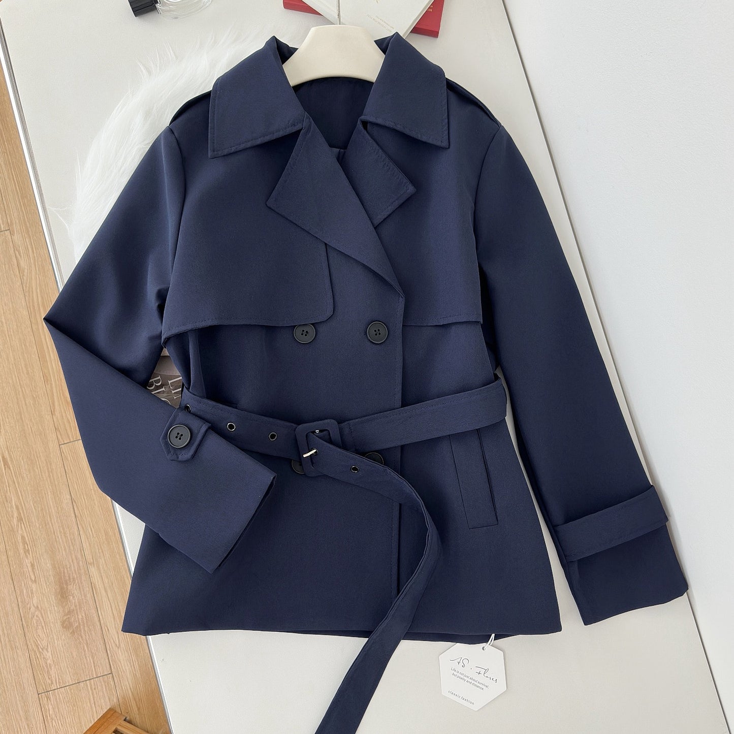 墨染花影 衬衫半裙风衣套装 Shadows of the Ink Oriental Bloom Blouse & Skirt Set