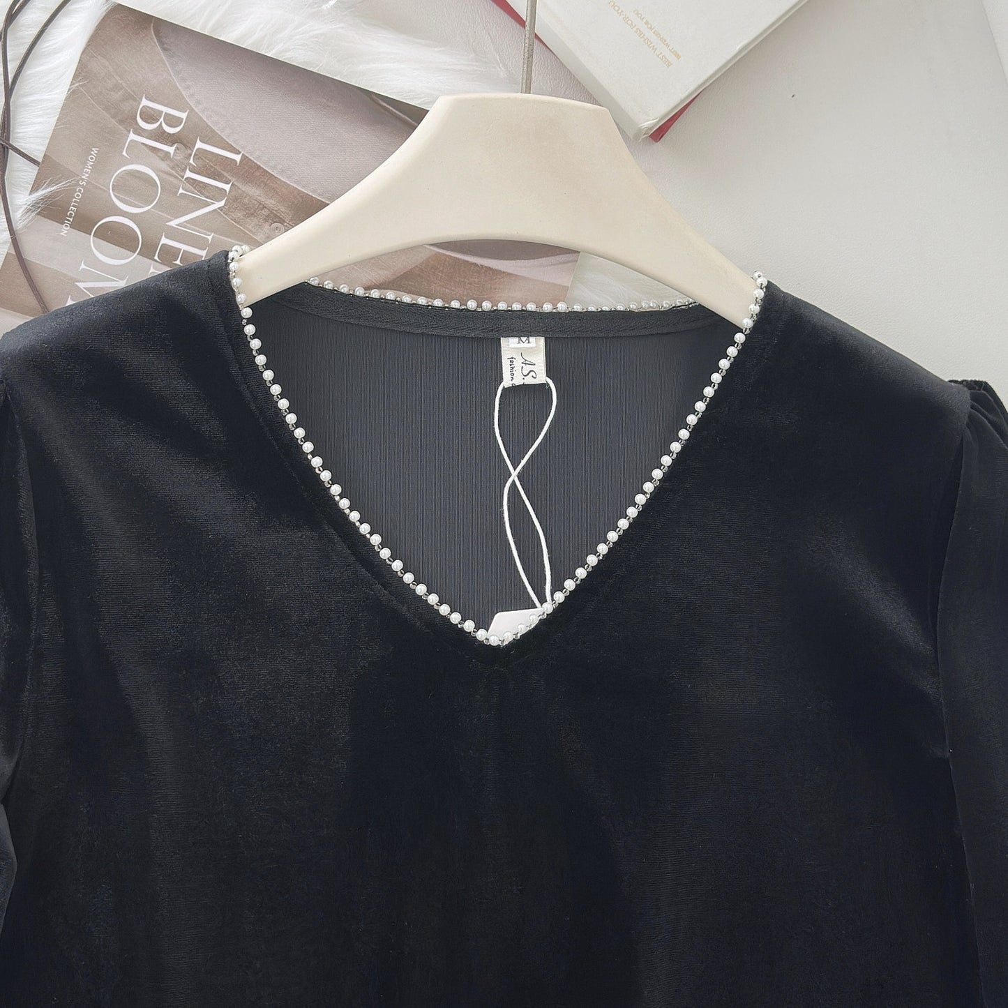 法式奢影 French Silhouette Heavy Embroidery Lace & Velvet Patchwork Maxi Dress