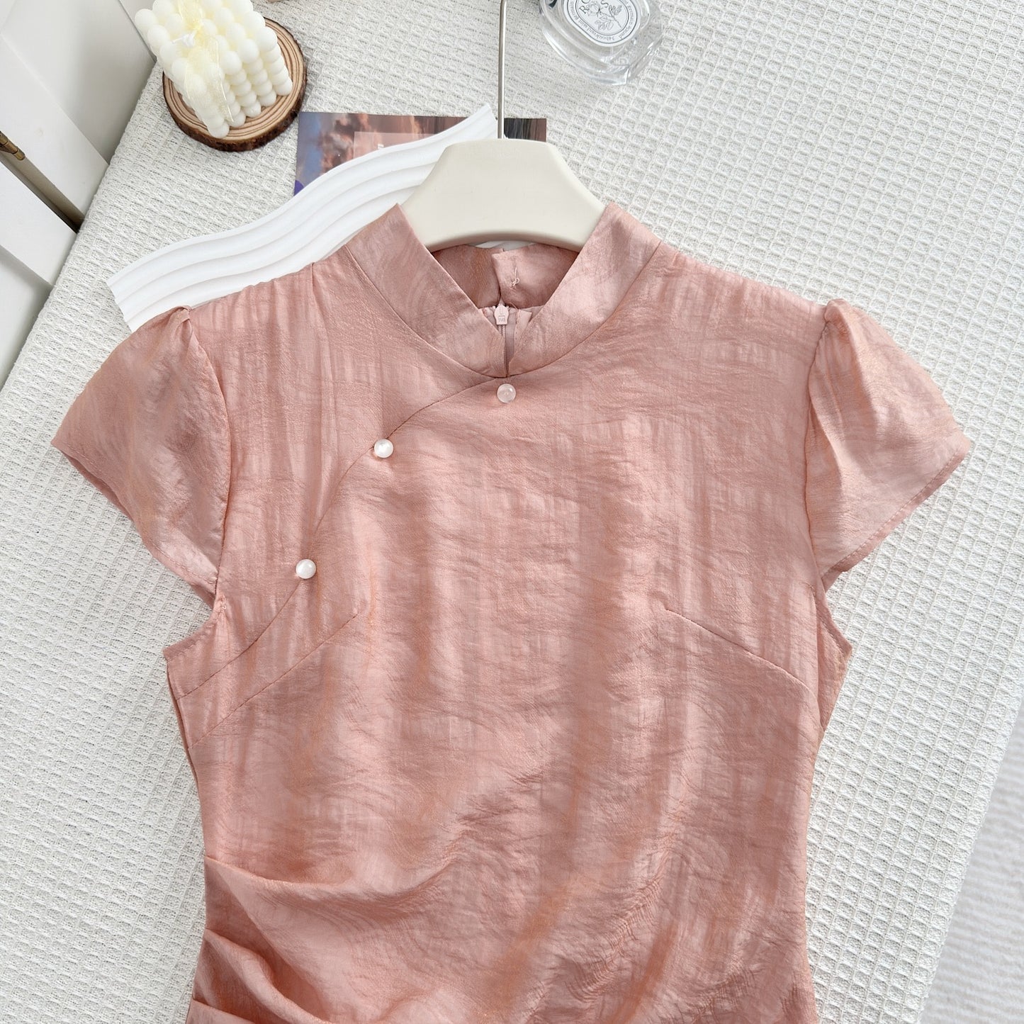 稚菊 新中式粉色旗袍 Petite Daisy Neo-Chinese Vintage Improved Qipao Cheongsam