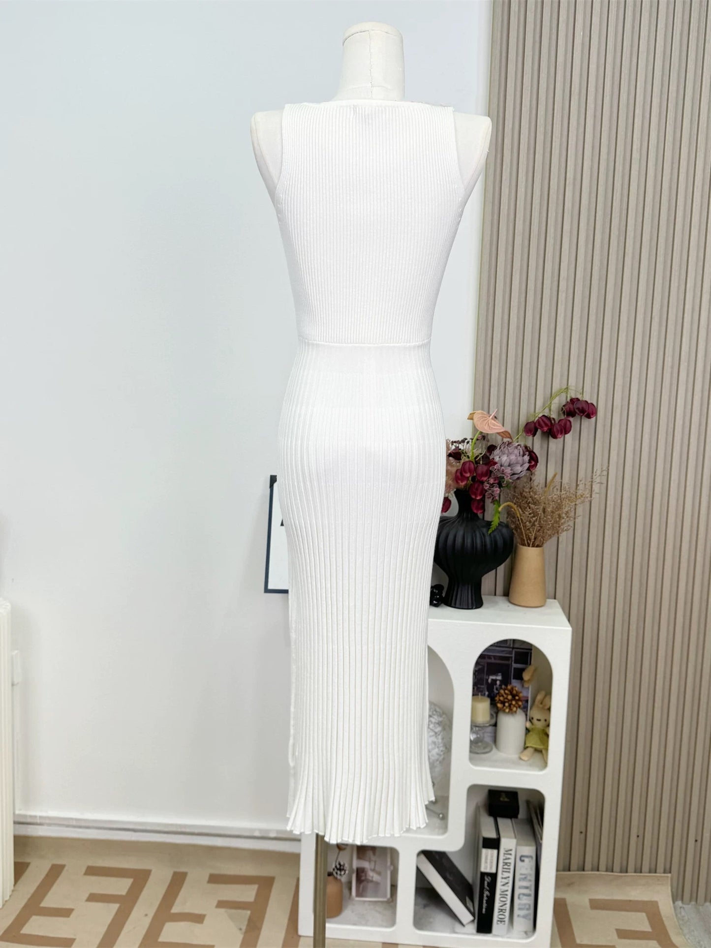 淡颜茉莉 日常气质大方针织连衣裙 Light Jasmine Daily Elegant Knitted Dress