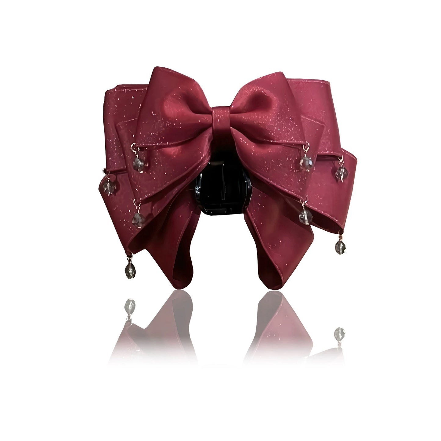 白夜梵星 浪漫气质蝴蝶结发夹 White Night Starry Romantic & Elegant Bow Hair Clip