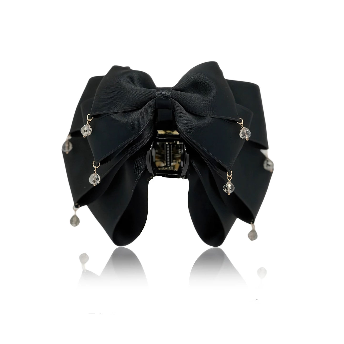 白夜梵星 浪漫气质蝴蝶结发夹 White Night Starry Romantic & Elegant Bow Hair Clip