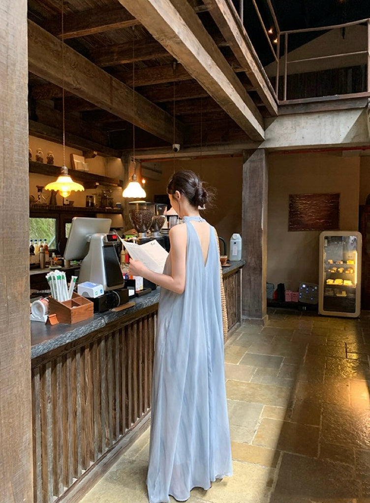 绿岛森莺 高级不撞款水墨肌理连衣裙 Green Island Forest Warbler High-End Unique Ink-Wash Textured Dress