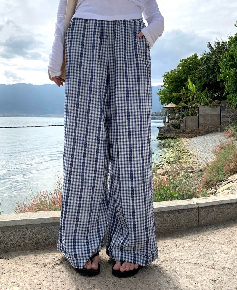 半糖主义 海边度假格纹比基尼三件套 The Sandy Checkmate | Sheer Cover-up & Plaid Bikini Combo