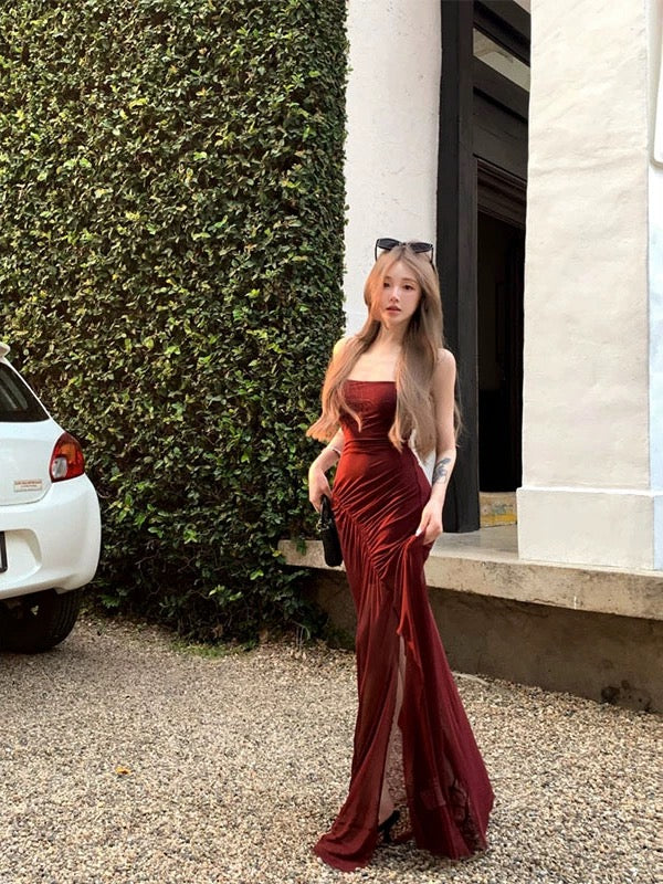 加州往事 拼接网纱吊带连衣裙 California Reverie Contrast Mesh Camisole Maxi Dress