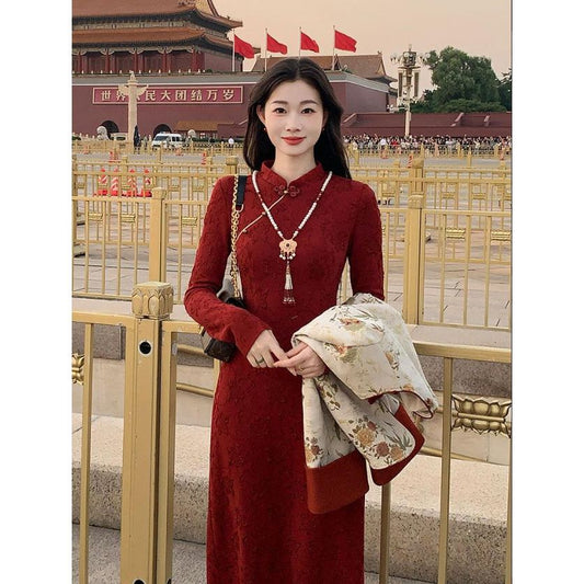 锦绣年华 大红色矜贵外套新中式套装 Splendid Years Elegant Red New Chinese-Style Suit