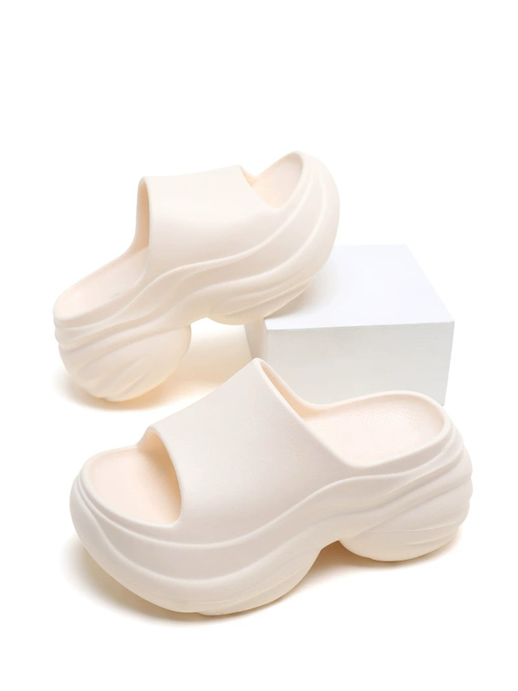 云端漫步8cm 厚底增高拖鞋英文  Cloud Walker 8.0 Platform Slippers