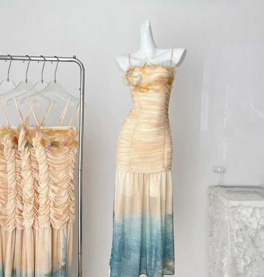 弥山花语 渐变立体化弹力连衣裙 Mishan Floral Whisper Gradient 3D Stretch Dress