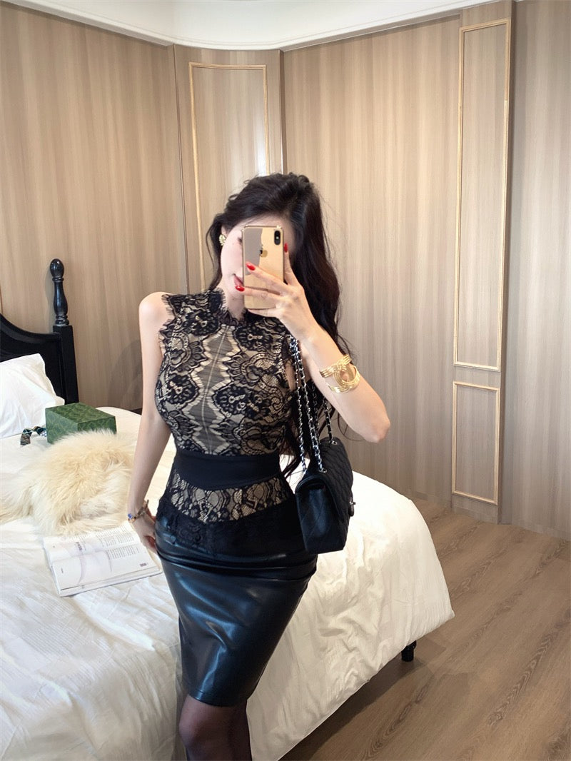 微醺午茶 重工钩花上衣 Drunken Teatime Heavyweight Crochet Lace Top