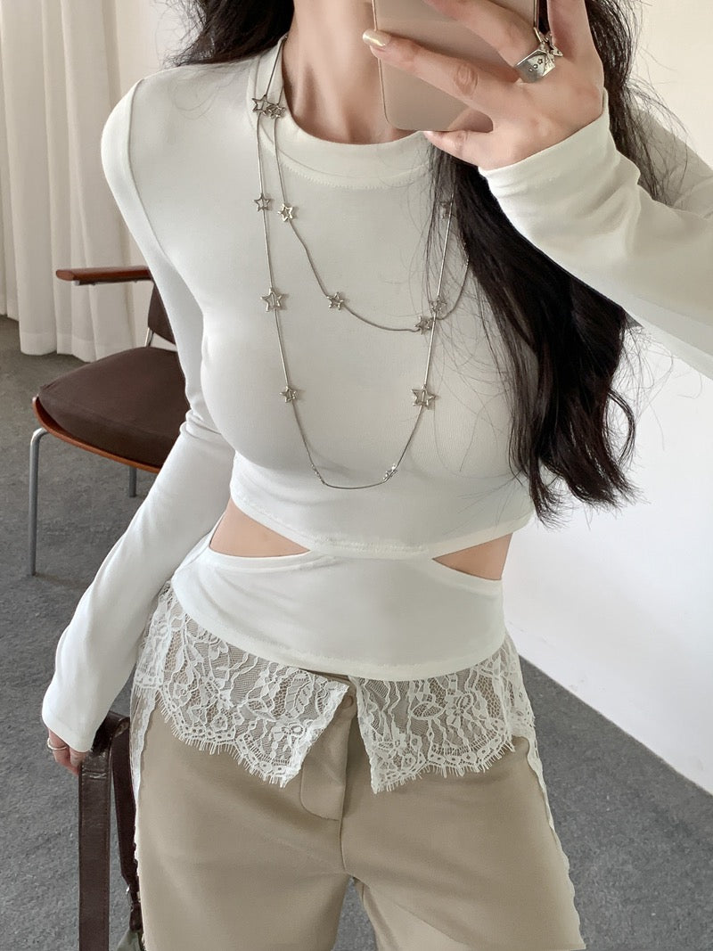 危险呼吸 辣妹风露腰修身上衣 Fatal Attraction: Skinny Cropped Long Sleeve Top