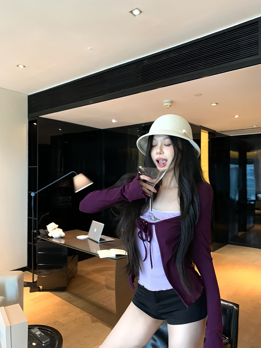 野玫瑰宣言 假两件立体花朵上衣Blooming Soul 3D Floral Patchwork Top