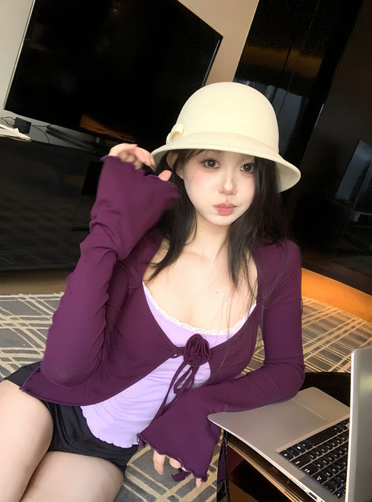 野玫瑰宣言 假两件立体花朵上衣Blooming Soul 3D Floral Patchwork Top