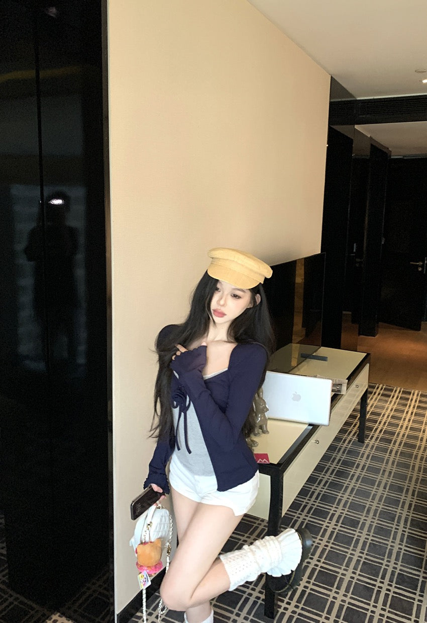 野玫瑰宣言 假两件立体花朵上衣Blooming Soul 3D Floral Patchwork Top