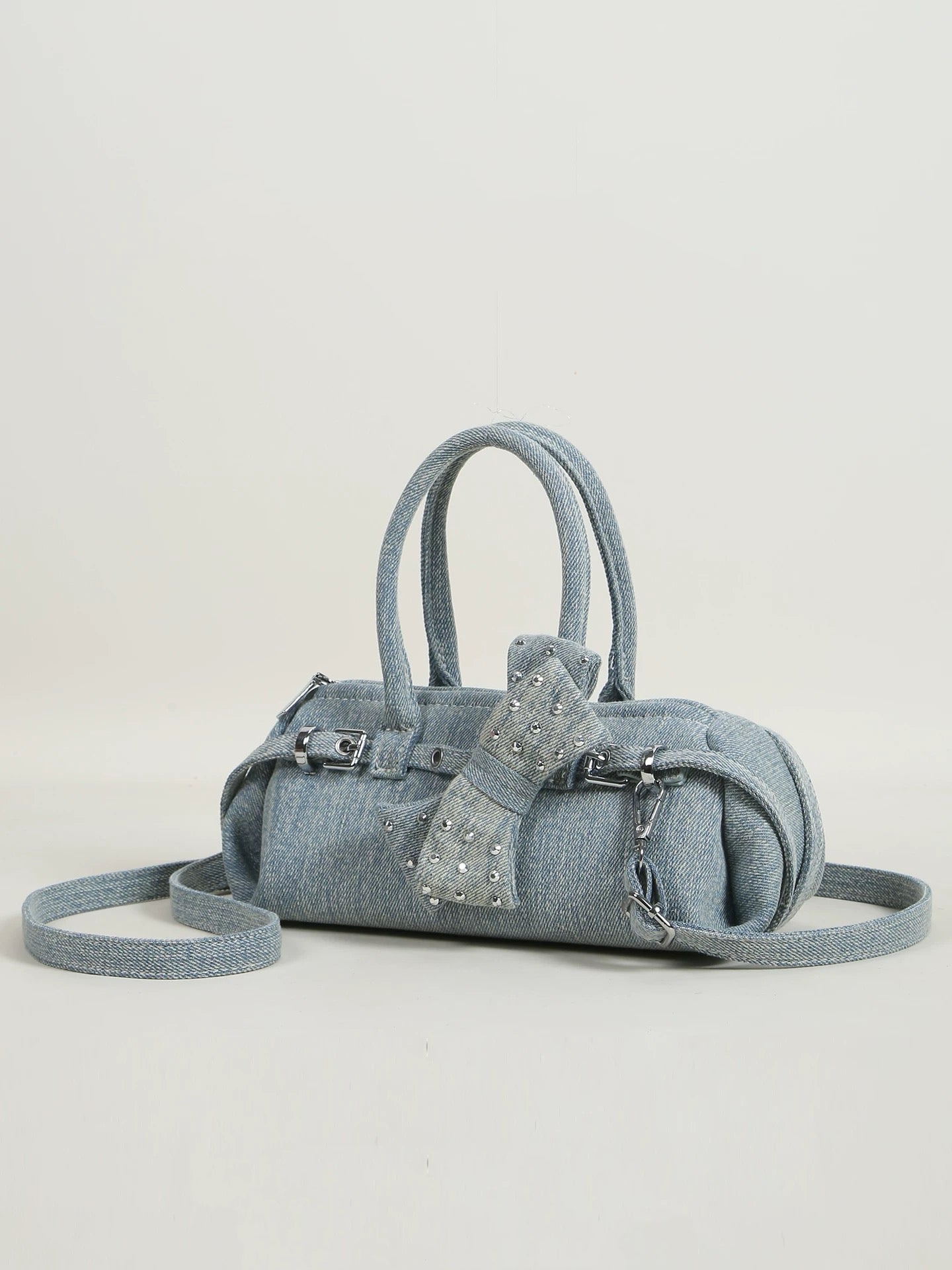 单宁甜心 牛仔帆布大空间保龄球包 Denim Sweetie Denim Canvas Bowling Bag