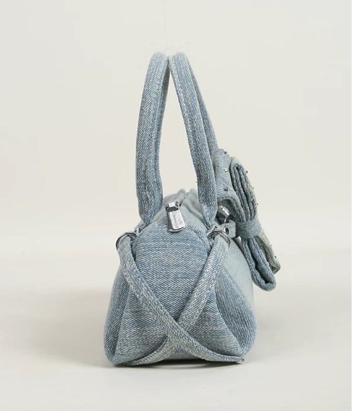 单宁甜心 牛仔帆布大空间保龄球包 Denim Sweetie Denim Canvas Bowling Bag
