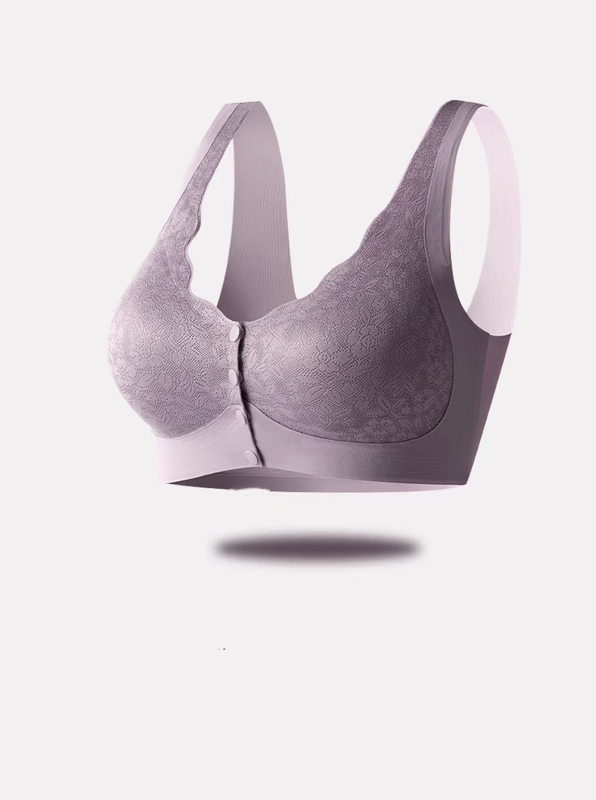 琥珀流光 复古宫廷风碎花无痕前开扣文胸内衣 Amber Luster Vintage Royal Floral Seamless Front-Closure Bra